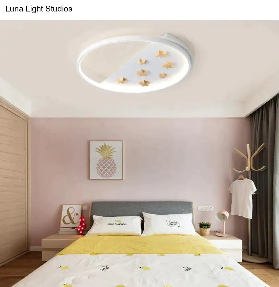 Nordic Circular Bedroom Creative Ceiling