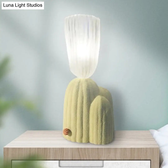 Nordic Clear Glass Led Cactus Nightstand Lamp - White/Green
Note: Since Seo Is Important It