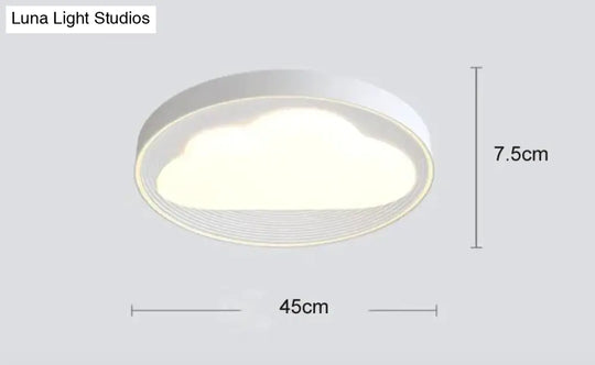 Nordic Cloud Iron Simple Led Ceiling Lamp White / With Light Source