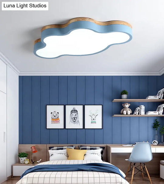 Nordic Cloud Shape Led Flush Mount Ceiling Lamp For Kids Bedroom