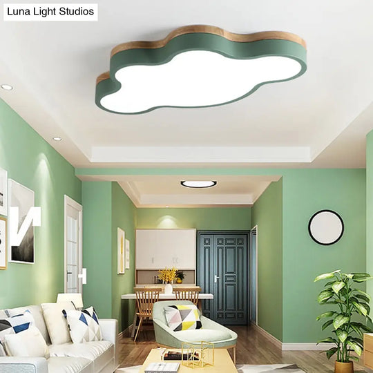 Nordic Cloud Shape Led Flush Mount Ceiling Lamp For Kids Bedroom