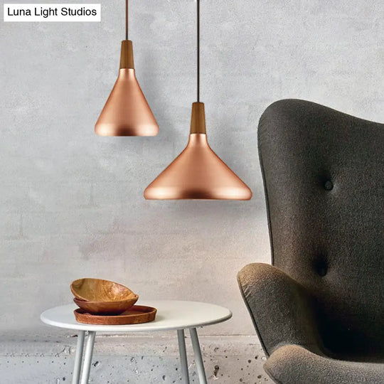 Nordic Conical Metal Suspension Pendant Light For Dining Room - Modern & Stylish Design