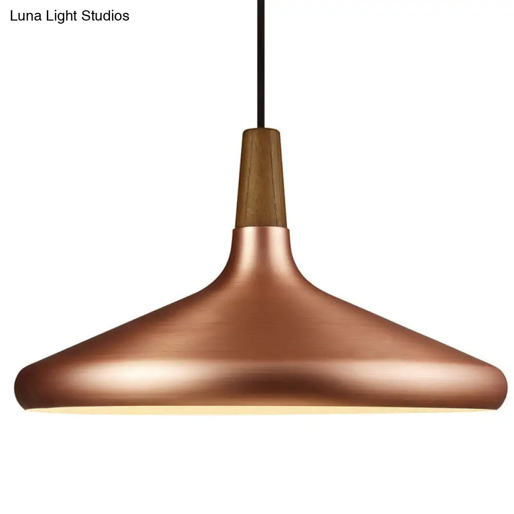 Nordic Conical Metal Pendant Light Fixture - Perfect For Dining Room Ambiance! Rose Gold / 15.5