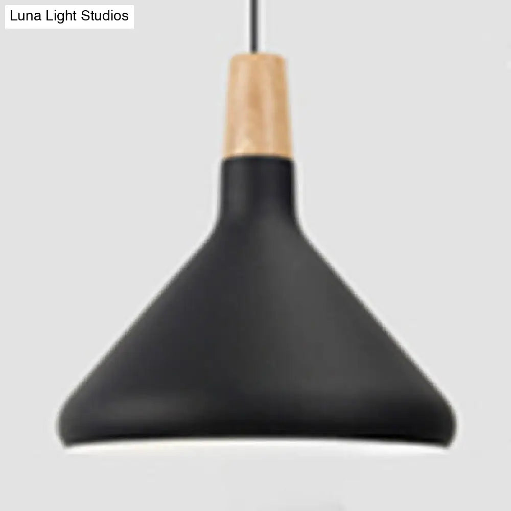 Nordic Aluminum Coolie Shade Suspension Pendant Light - 1 Head 7/10.5/15 Inch Wide Ideal For Office