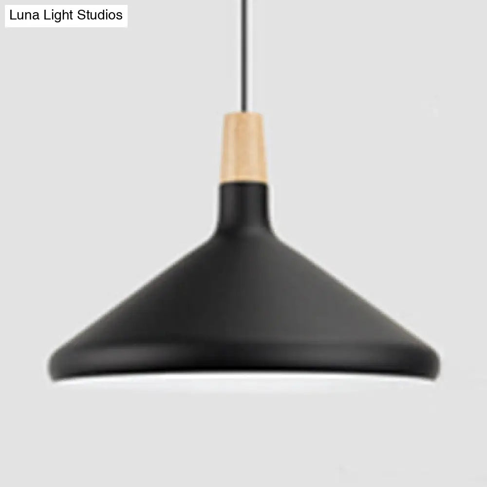 Nordic Aluminum Coolie Shade Suspension Pendant Light - 1 Head 7/10.5/15 Inch Wide Ideal For Office