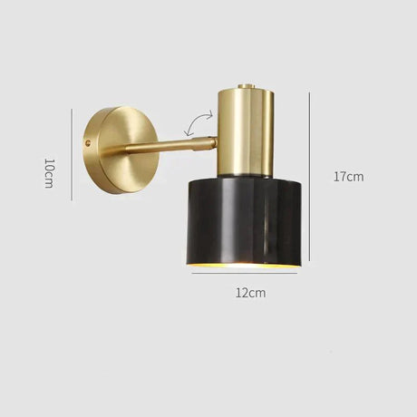 Nordic Copper Bedroom Wall Lamp Creative Modern Minimalist Stair Corridor Porch Living Room Dining