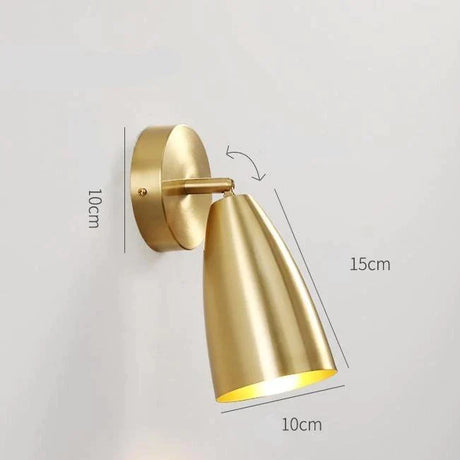 Nordic Copper Bedroom Wall Lamp Creative Modern Minimalist Stair Corridor Porch Living Room Dining