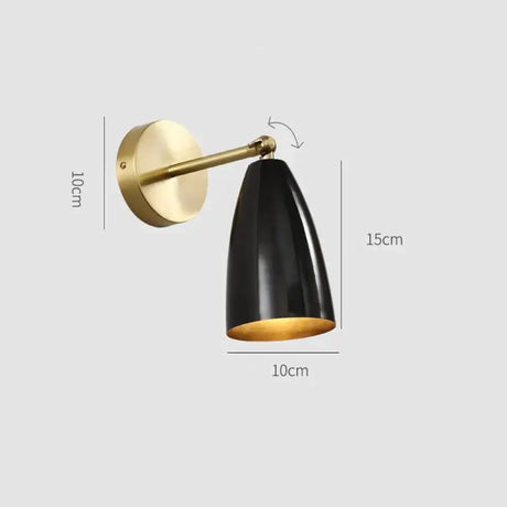 Nordic Copper Bedroom Wall Lamp Creative Modern Minimalist Stair Corridor Porch Living Room Dining