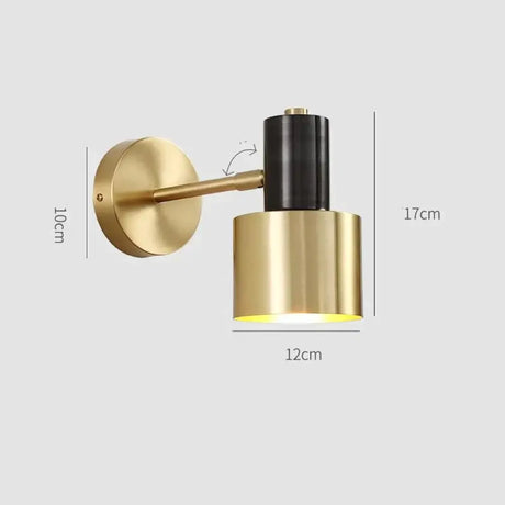 Nordic Copper Bedroom Wall Lamp Creative Modern Minimalist Stair Corridor Porch Living Room Dining