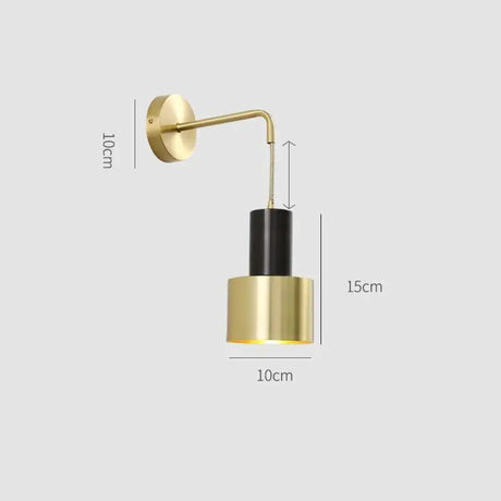 Nordic Copper Bedroom Wall Lamp Creative Modern Minimalist Stair Corridor Porch Living Room Dining