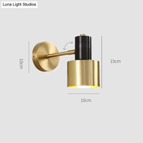 Nordic Copper Bedroom Wall Lamp Creative Modern Minimalist Stair Corridor Porch Living Room Dining