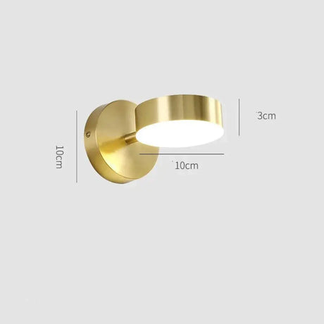 Nordic Copper Bedroom Wall Lamp Creative Modern Minimalist Stair Corridor Porch Living Room Dining