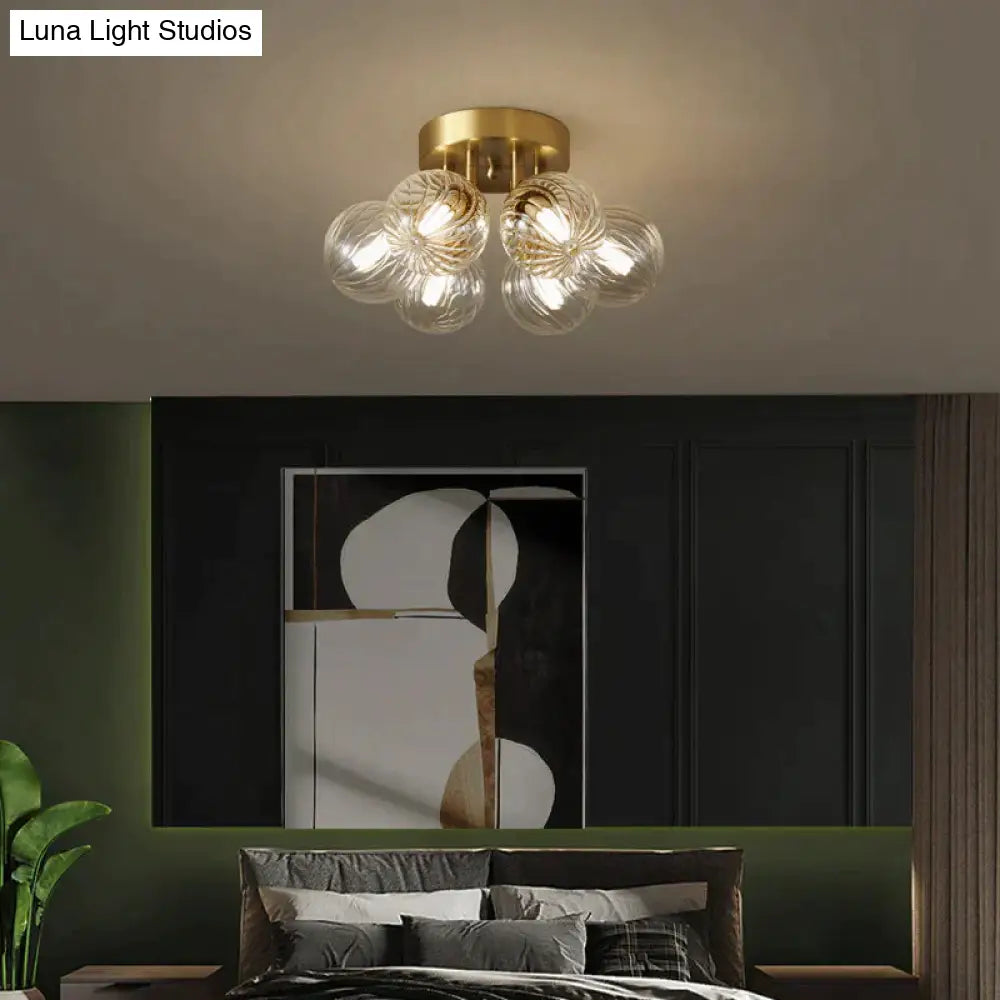 Nordic Copper Creative Modern Bedroom Ceiling Lamp