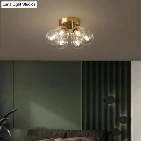 Nordic Copper Creative Modern Bedroom Ceiling Lamp