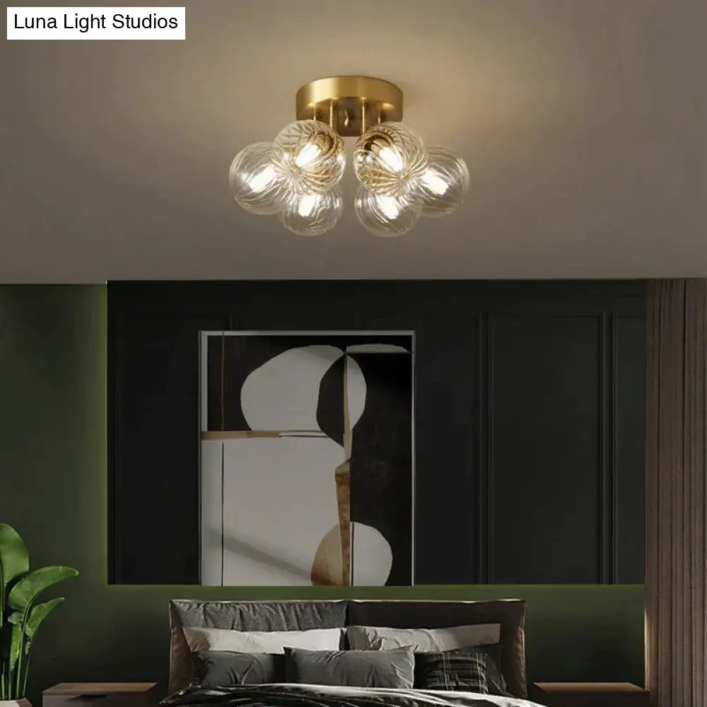 Nordic Copper Creative Modern Bedroom Ceiling Lamp