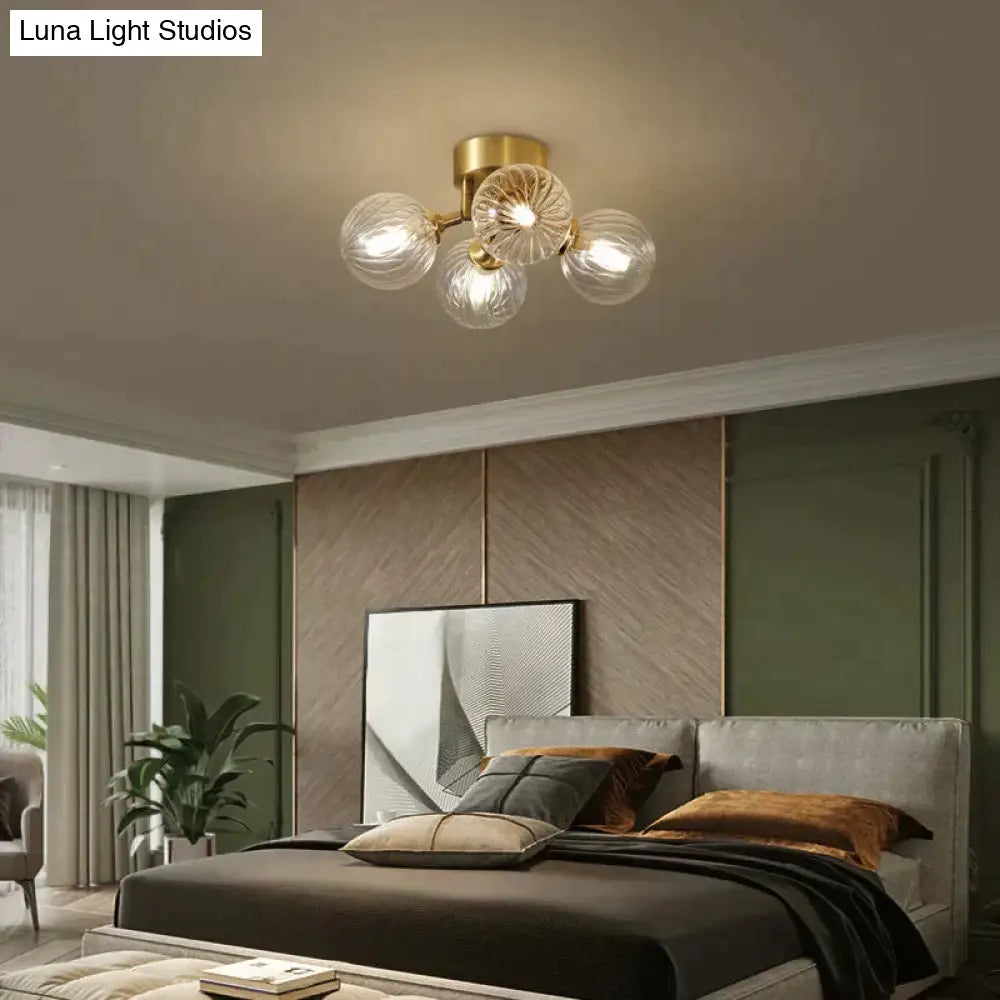 Nordic Copper Creative Modern Bedroom Ceiling Lamp