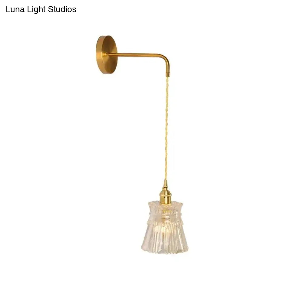 Nordic Copper Wall Lamp Mirror Front Lamp Bedside Toilet Cloakroom Background Wall Brass Glass Led Wall Lamp Copper