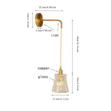 Nordic Copper Wall Lamp Mirror Front Lamp Bedside Toilet Cloakroom Background Wall Brass Glass Led Wall Lamp With pure