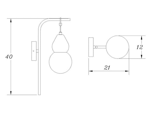 Nordic Corridor  Bedside Lamp Copper Wall Lamp