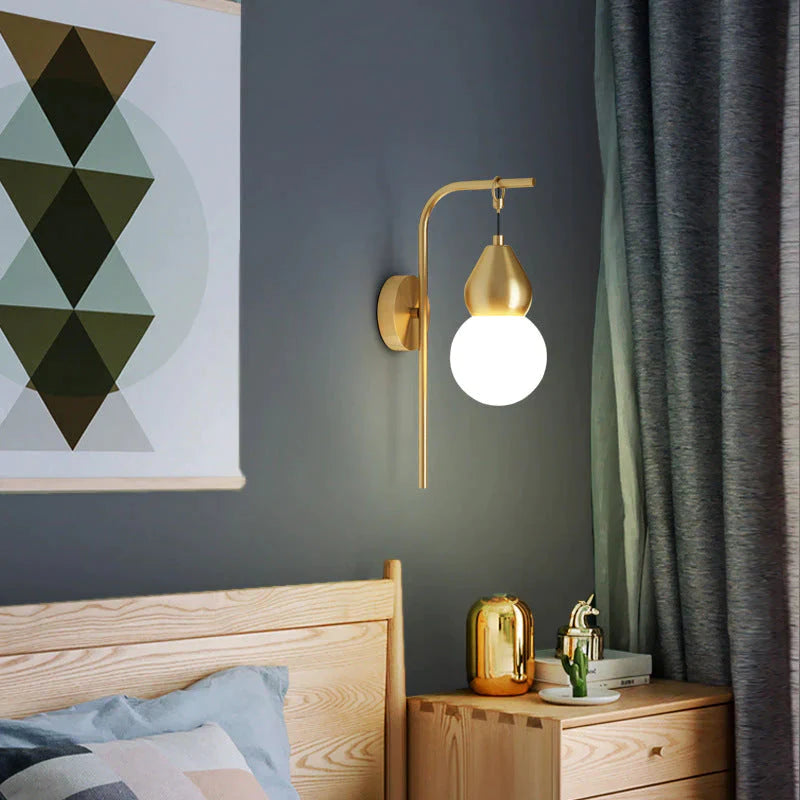 Nordic Corridor  Bedside Lamp Copper Wall Lamp