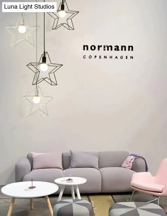 Nordic Creative Lovely Star Chandelier Ceiling