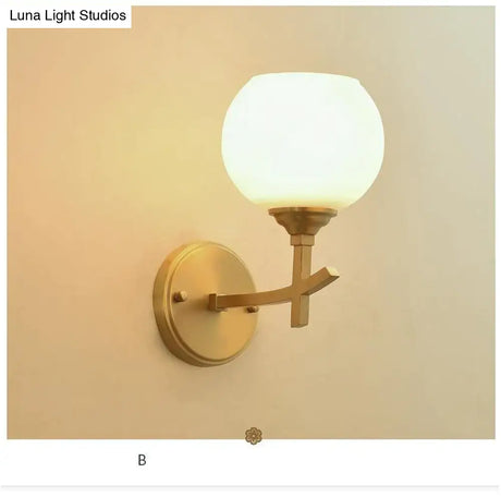 Nordic Creative Luxury Copper Wall Lamp Bedside Corridor Background Home Shop Window Display Lamps