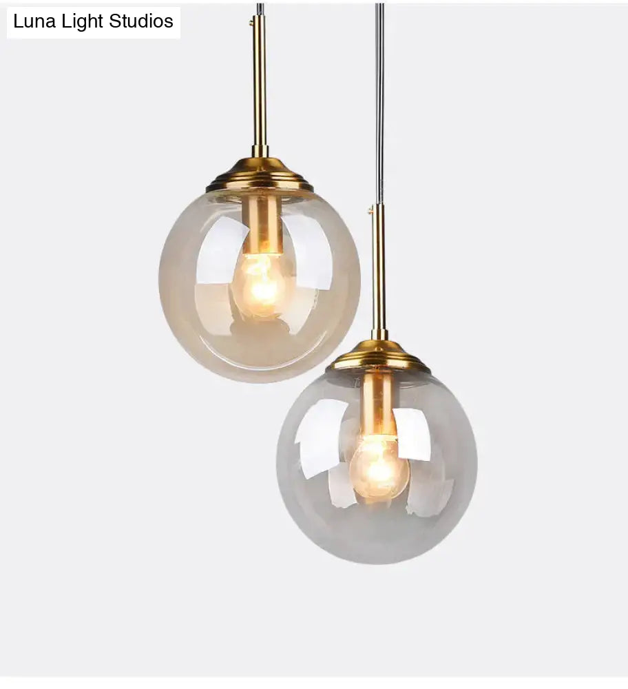 Nordic Creative Minimalist Bar Study Bedroom Bedside Magic Bean Lamp Glass Chandelier Pendant