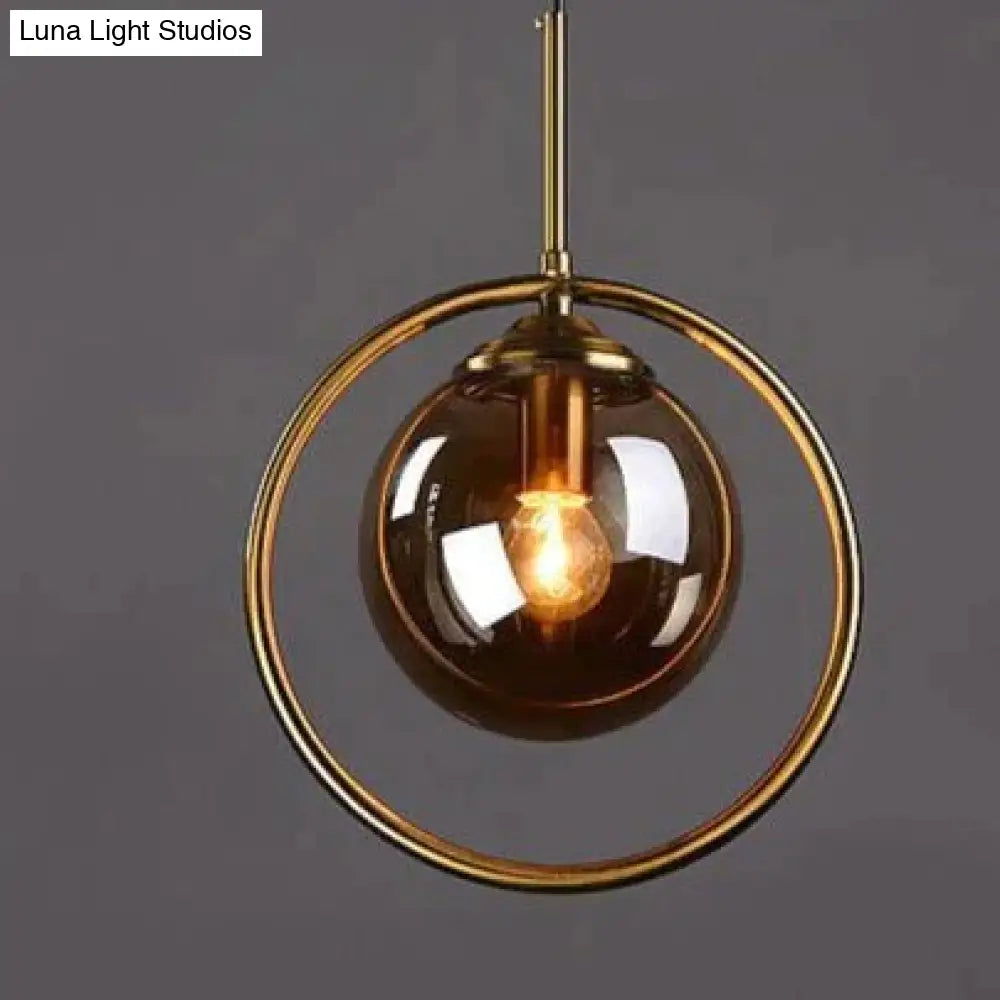 Nordic Creative Minimalist Bar Study Bedroom Bedside Magic Bean Lamp Glass Chandelier Pendant