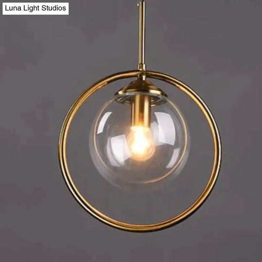 Nordic Creative Minimalist Bar Study Bedroom Bedside Magic Bean Lamp Glass Chandelier Pendant