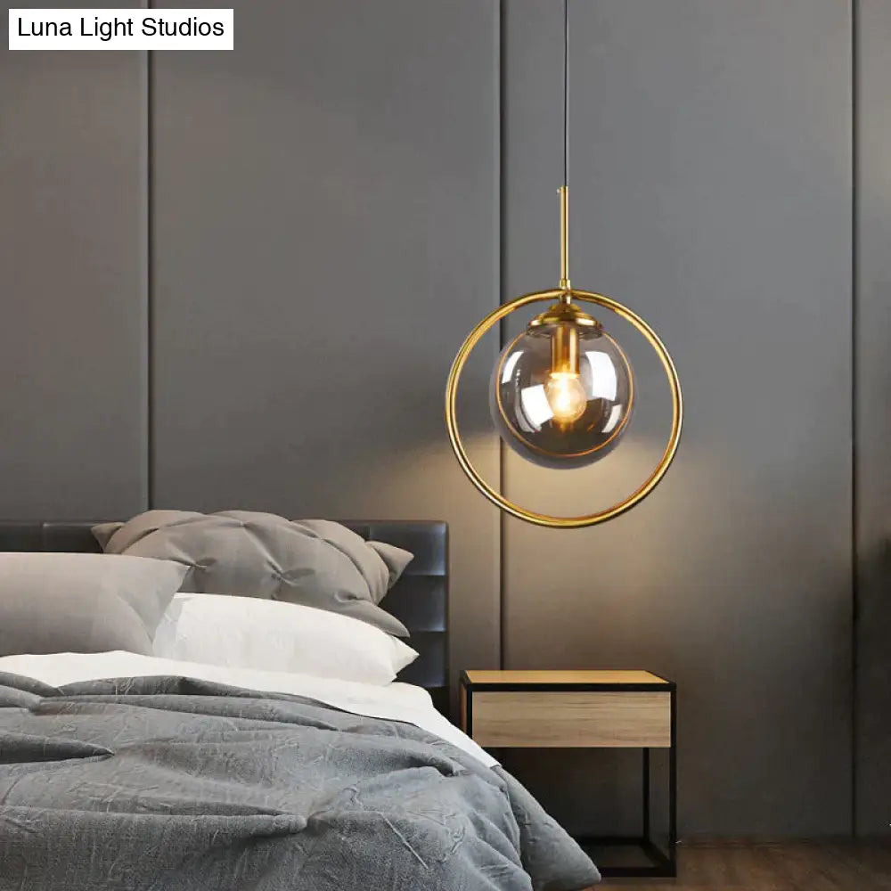 Nordic Creative Minimalist Bar Study Bedroom Bedside Magic Bean Lamp Glass Chandelier Pendant