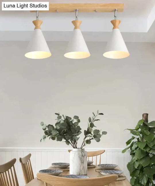 Nordic Creative Restaurant Three-Head Strip Ceiling Lamp