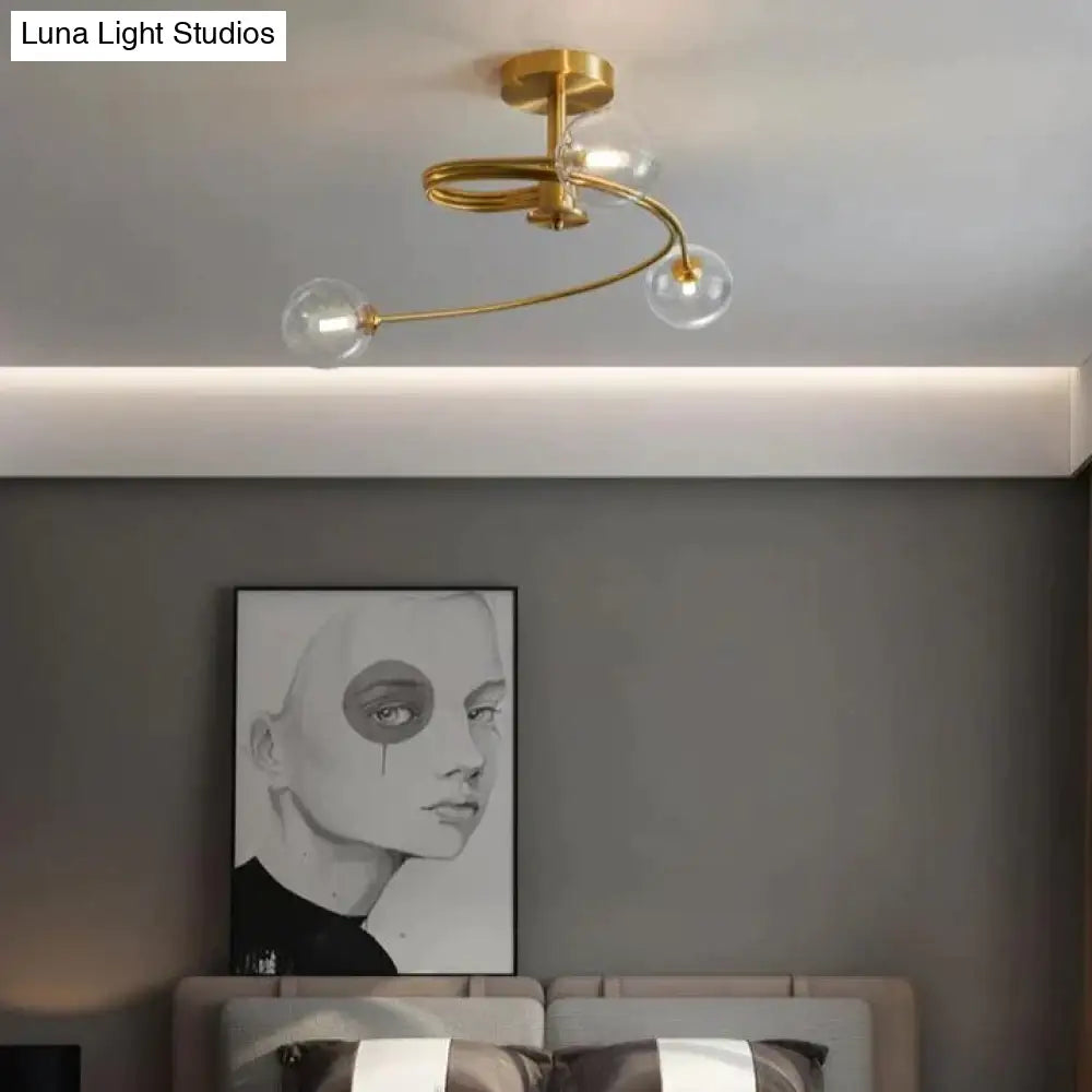 Nordic Creative Rotate Bedroom Room Lamp Copper Ceiling