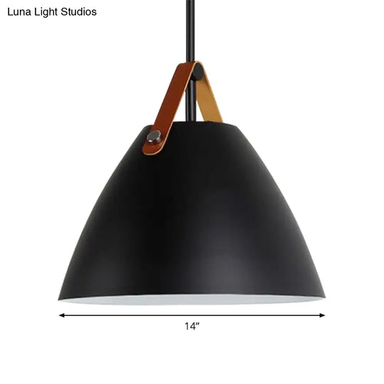 Nordic Curved Coolie Pendant Light - Sleek Aluminum Hanging Lamp In Chic Black/Blue/Grey/Pink/White