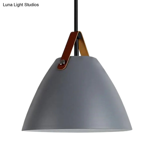 Nordic Curved Coolie Pendant Light - Sleek Aluminum Hanging Lamp In Chic Black/Blue/Grey/Pink/White