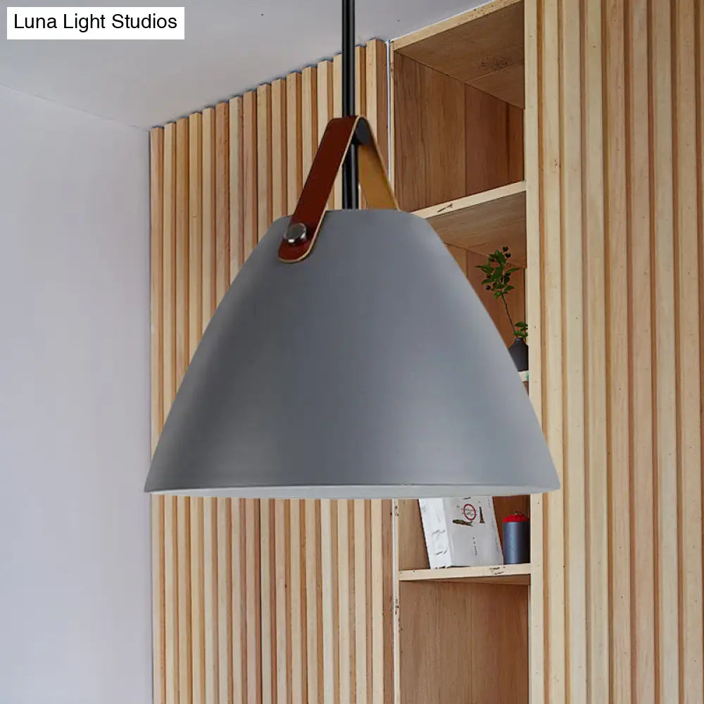 Nordic Curved Coolie Pendant Light - Sleek Aluminum Hanging Lamp In Chic Black/Blue/Grey/Pink/White