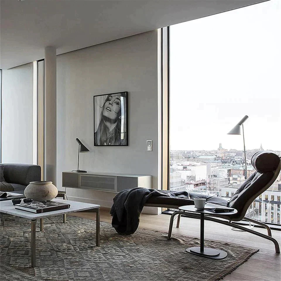 Nordic Design Aj Floor Lamp Black Metal Standing Light Living Room Bedroom Bedside Led Decorate