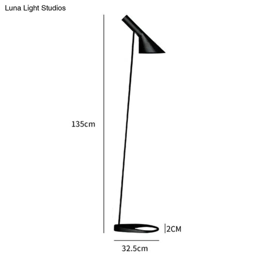 Nordic Design Aj Floor Lamp Black Metal Standing Light Living Room Bedroom Bedside Led Decorate