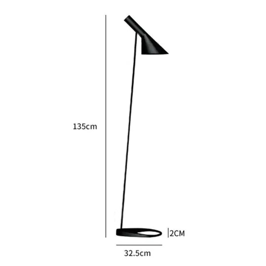 Nordic Design Aj Floor Lamp Black Metal Standing Light Living Room Bedroom Bedside Led Decorate