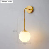 Nordic Design Led Bedroom Bedside Brass Copper Wall Lamp Modern Creative Living Room Dining Floor