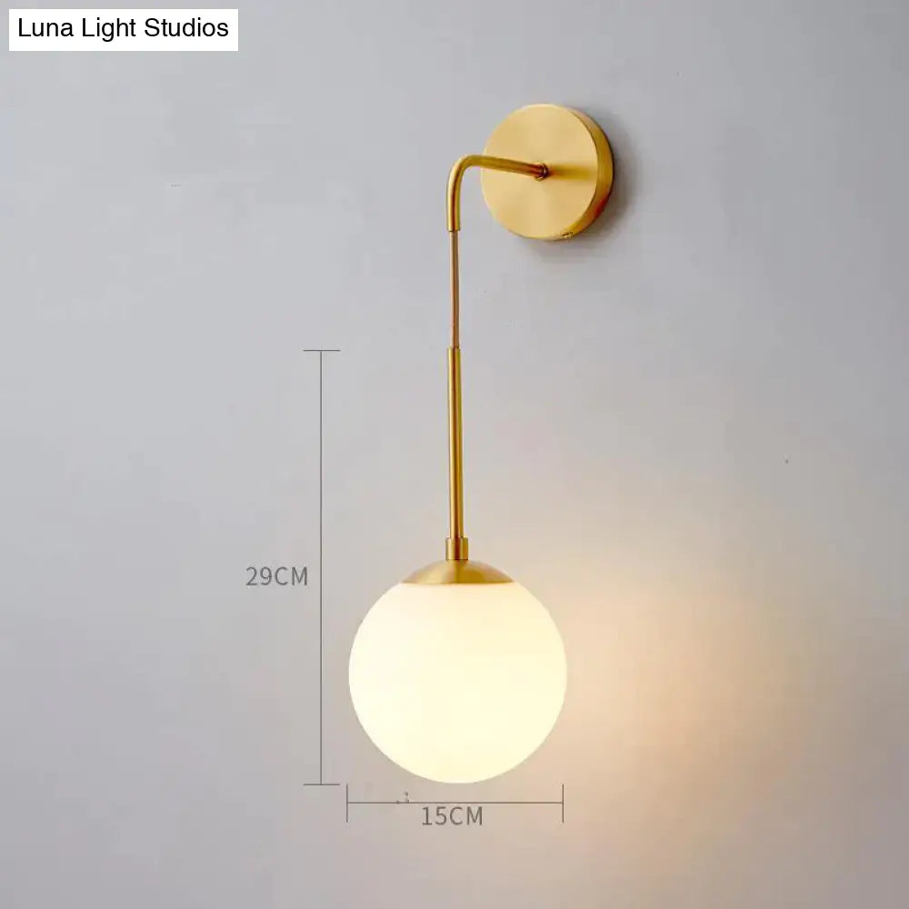 Nordic Design Led Bedroom Bedside Brass Copper Wall Lamp Modern Creative Living Room Dining Floor