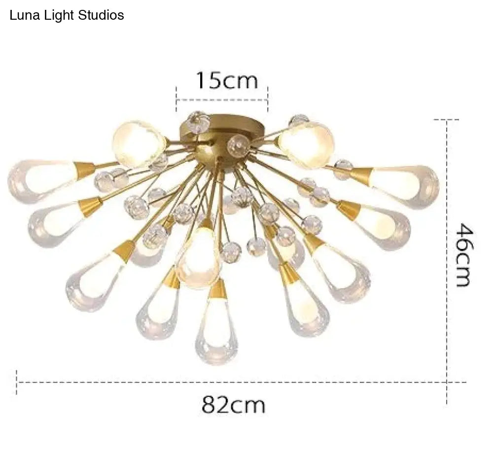 Nordic Dew Crystal Lamp Glass Ceiling