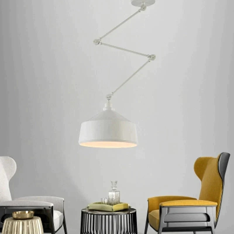 Nordic DIY Personality  Pendant Lights  Folding Iron Lamp Hanging Lamp Bedroom Study Bar Restaurant  Creative Adjustable  Lights