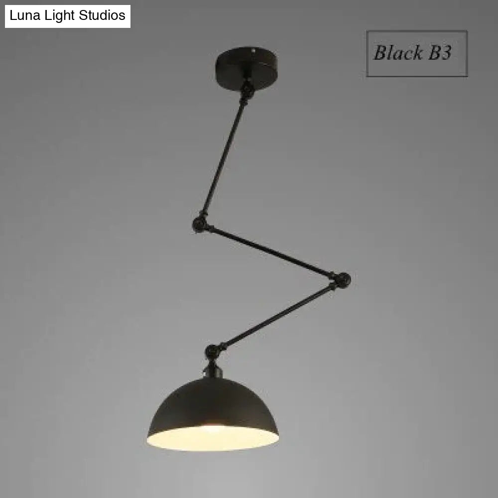 Nordic Diy Personality Pendant Lights Folding Iron Lamp Hanging Bedroom Study Bar Restaurant