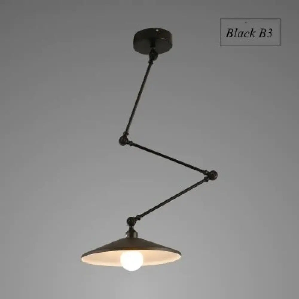 Nordic Diy Personality Pendant Lights Folding Iron Lamp Hanging Bedroom Study Bar Restaurant