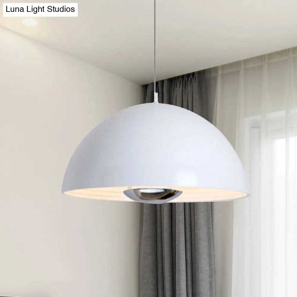 Marta - Nordic Dome Hanging Lamp Metal 1/2/3 Heads White/Black/Rose Gold Pendant Light Fixture For