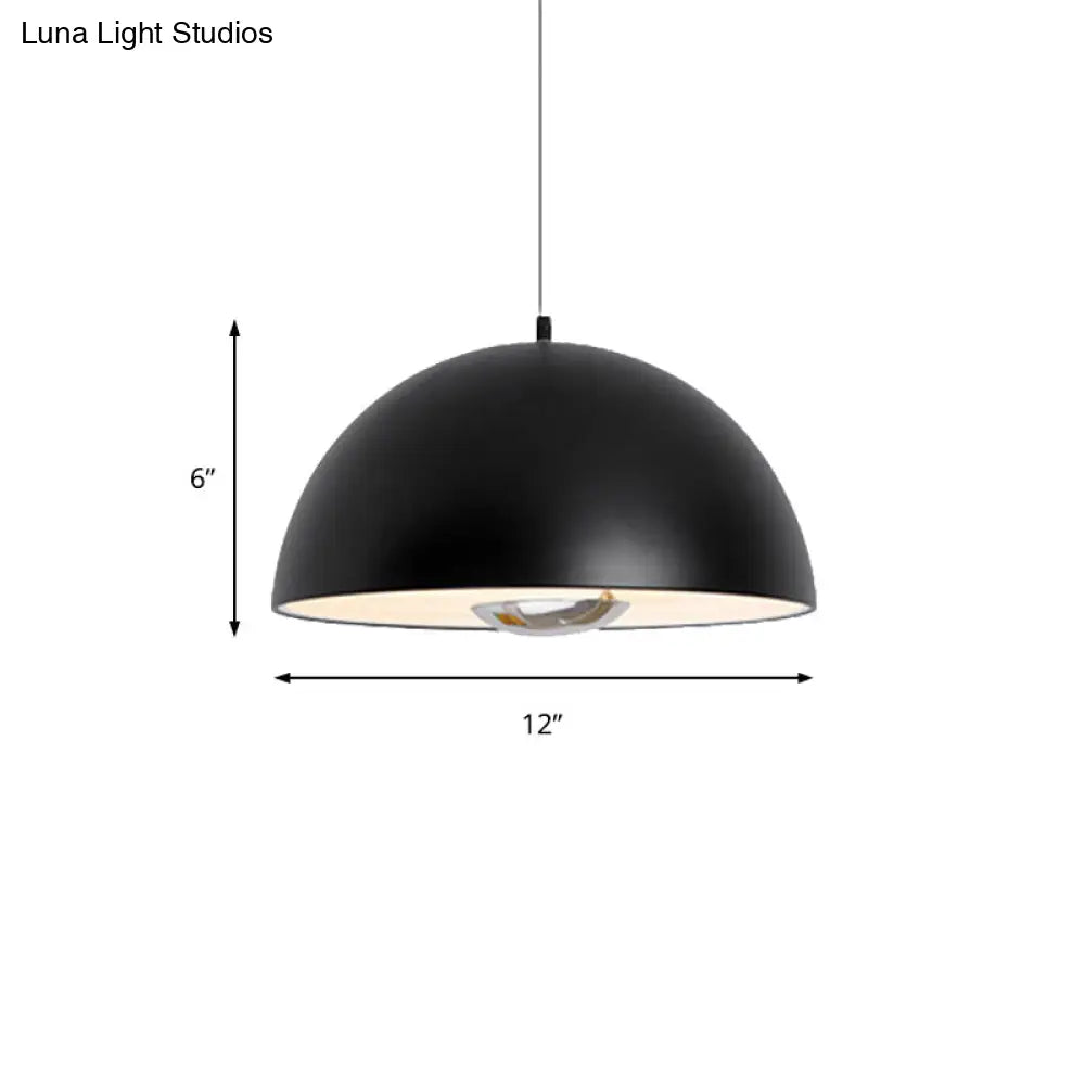 Marta - Nordic Dome Hanging Lamp Metal 1/2/3 Heads White/Black/Rose Gold Pendant Light Fixture For