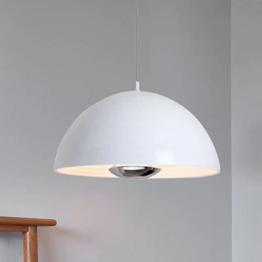 Marta - Nordic Dome Hanging Lamp Metal 1/2/3 Heads White/Black/Rose Gold Pendant Light Fixture For