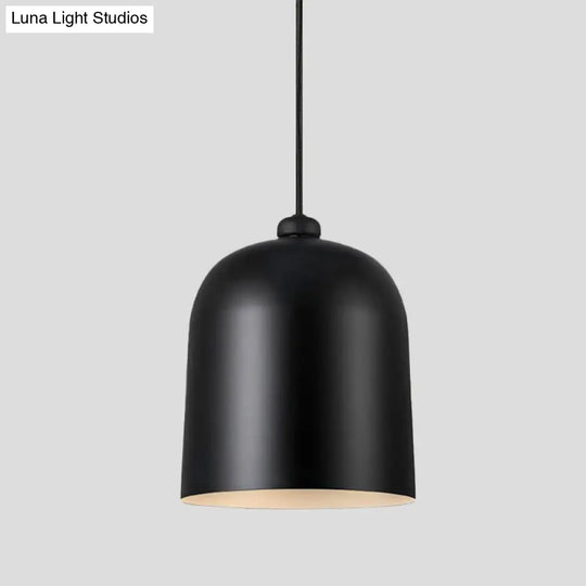 Nordic Dome Pendant Lamp - Black/White/Grey Moveable & Metal Perfect For Dining Room Lighting