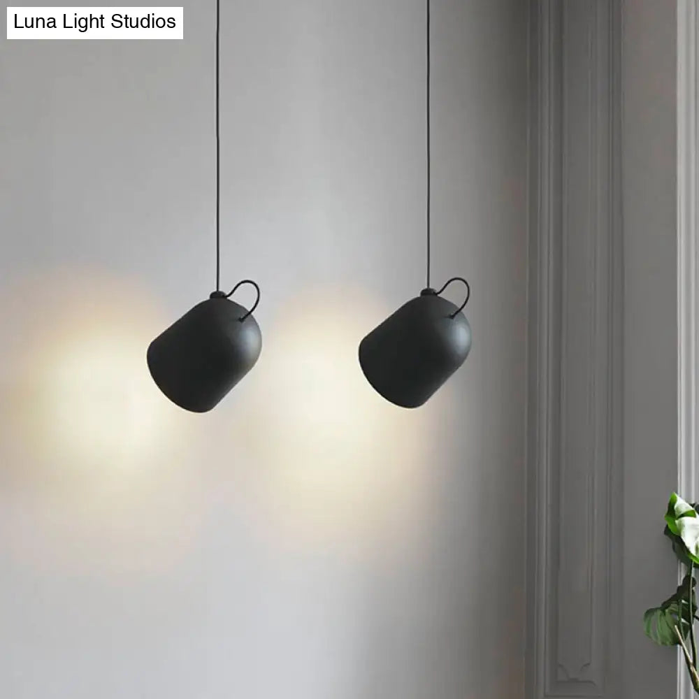 Nordic Dome Pendant Lamp - Black/White/Grey Moveable & Metal Perfect For Dining Room Lighting