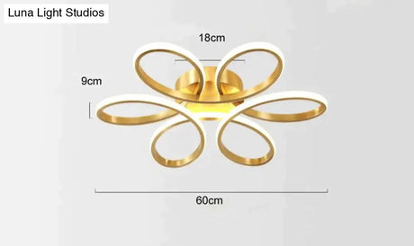 Nordic Fancy Bedroom Copper Ceiling Lamp